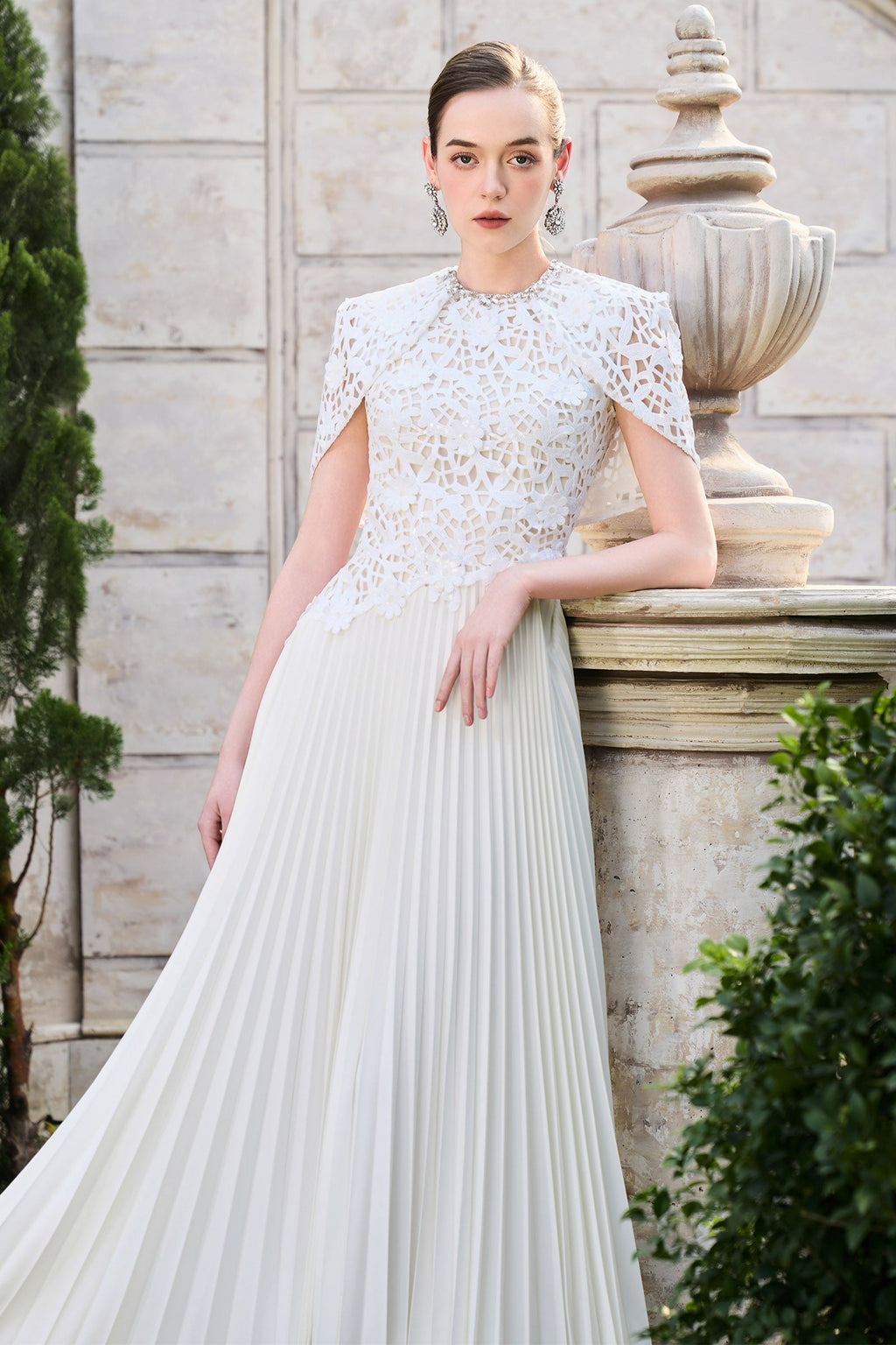 Adalyn Cape Sleeve Maxi Dress