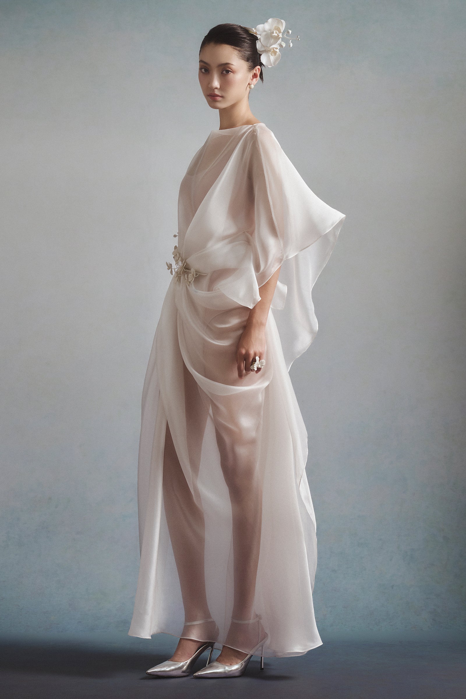 Sheen Draped Maxi Dress