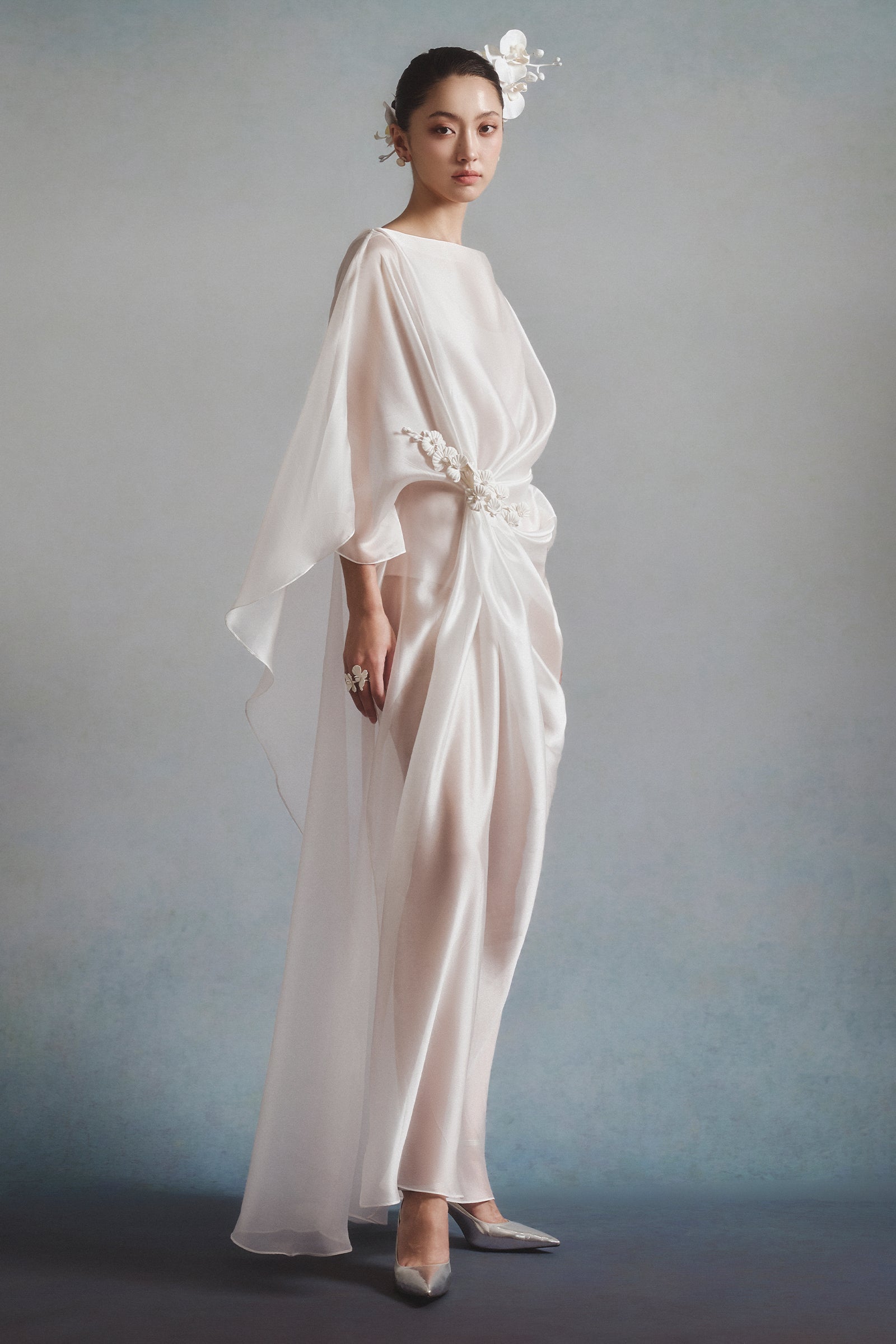 Sheen Draped Maxi Dress