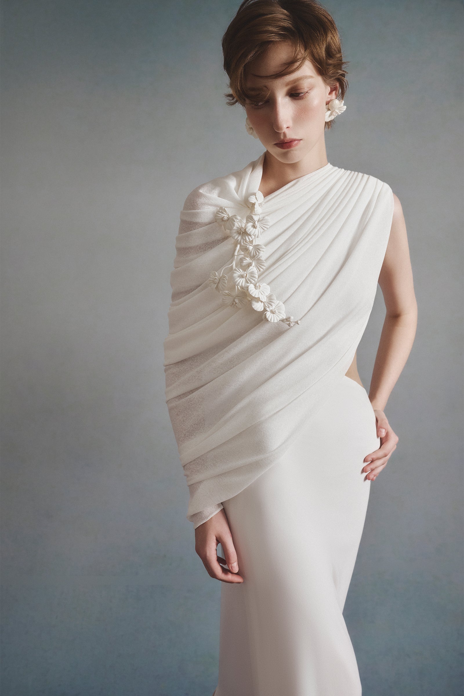 Poise Asymmetric Neck Maxi Dress