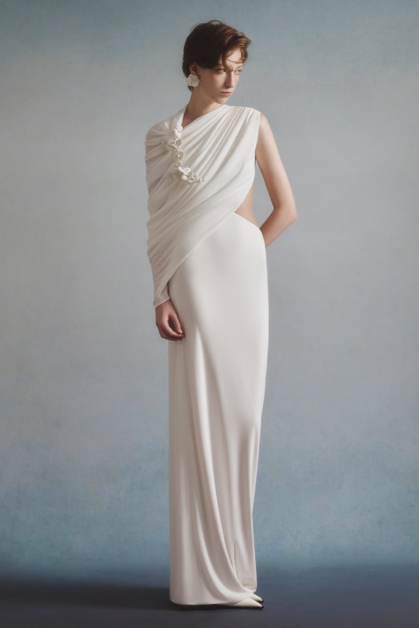 Poise Asymmetric Neck Maxi Dress