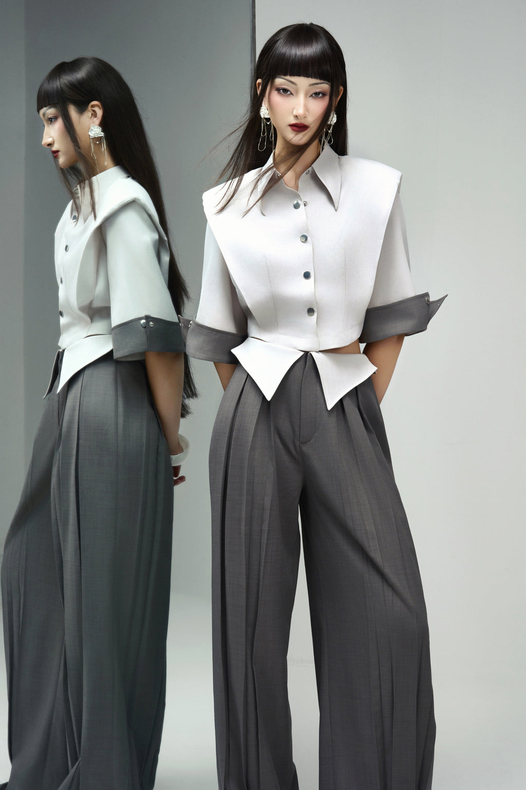 Dalia Cropped Middle Sleeved Twill Jacket