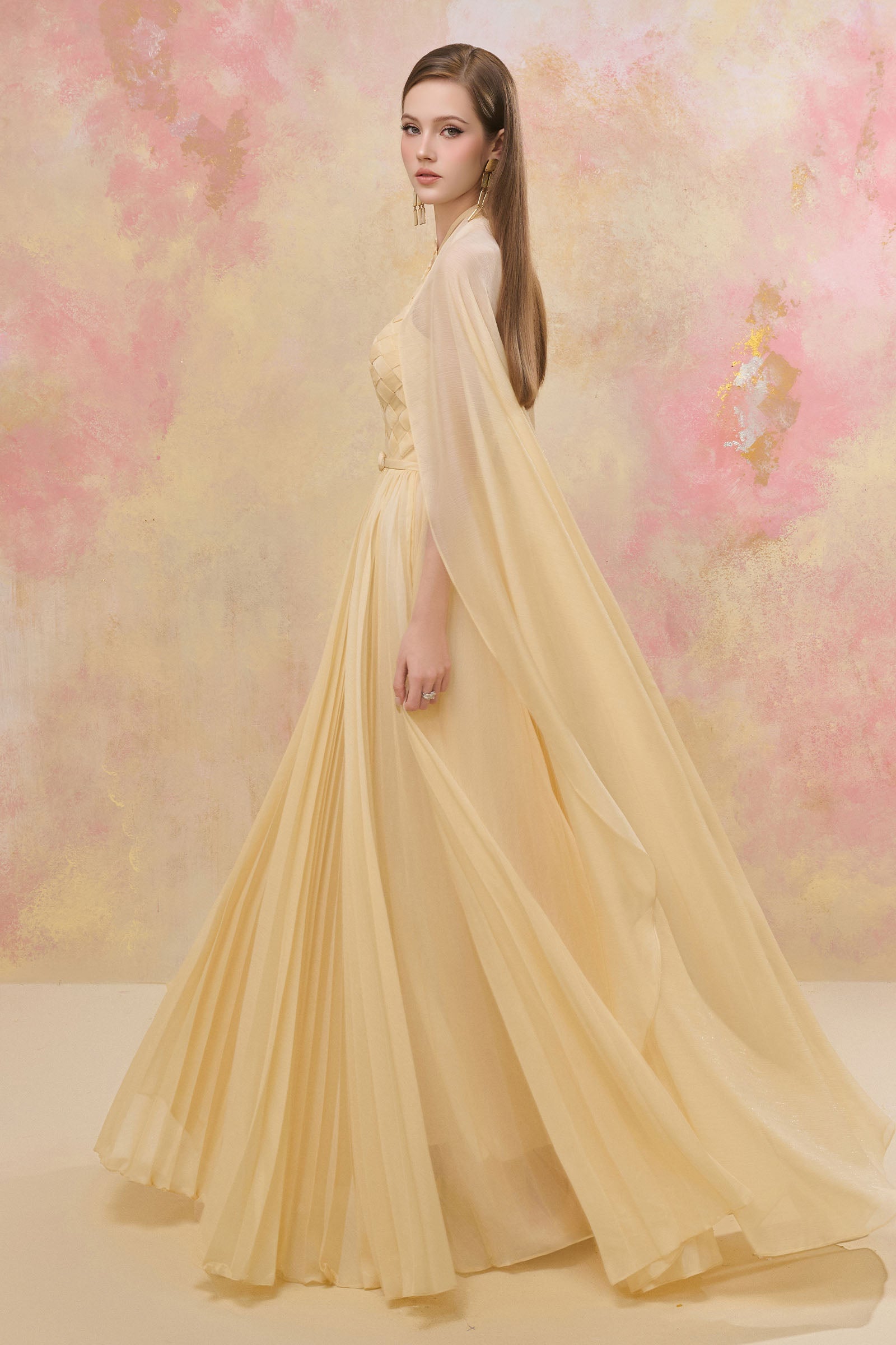 Yune Pleated Maxi Dress