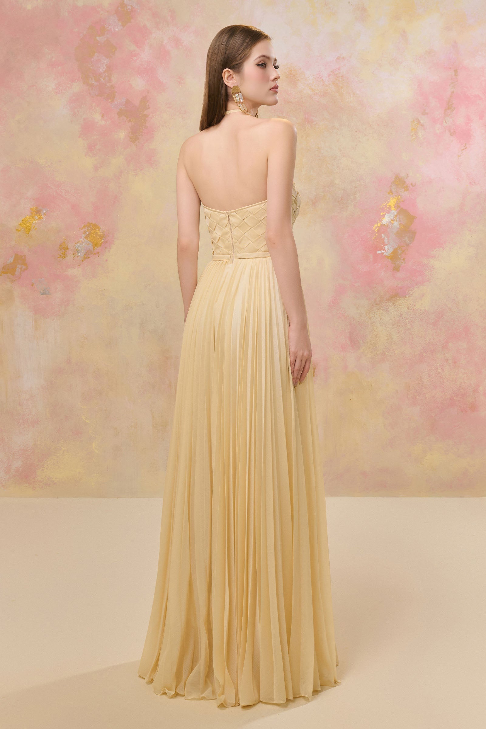 Yune Pleated Maxi Dress