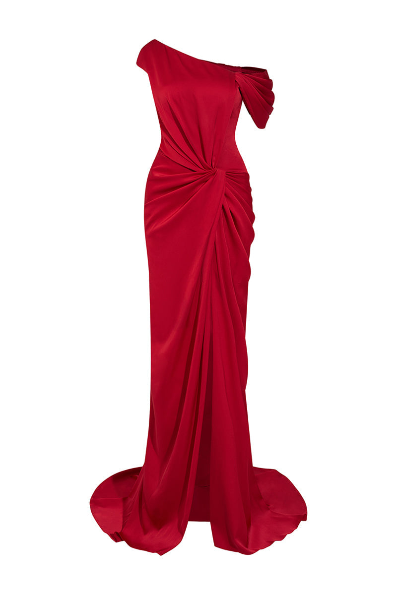 Scarlet Draped Maxi Dress