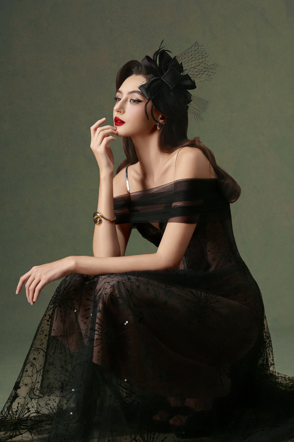 Luminous Draped Shawl