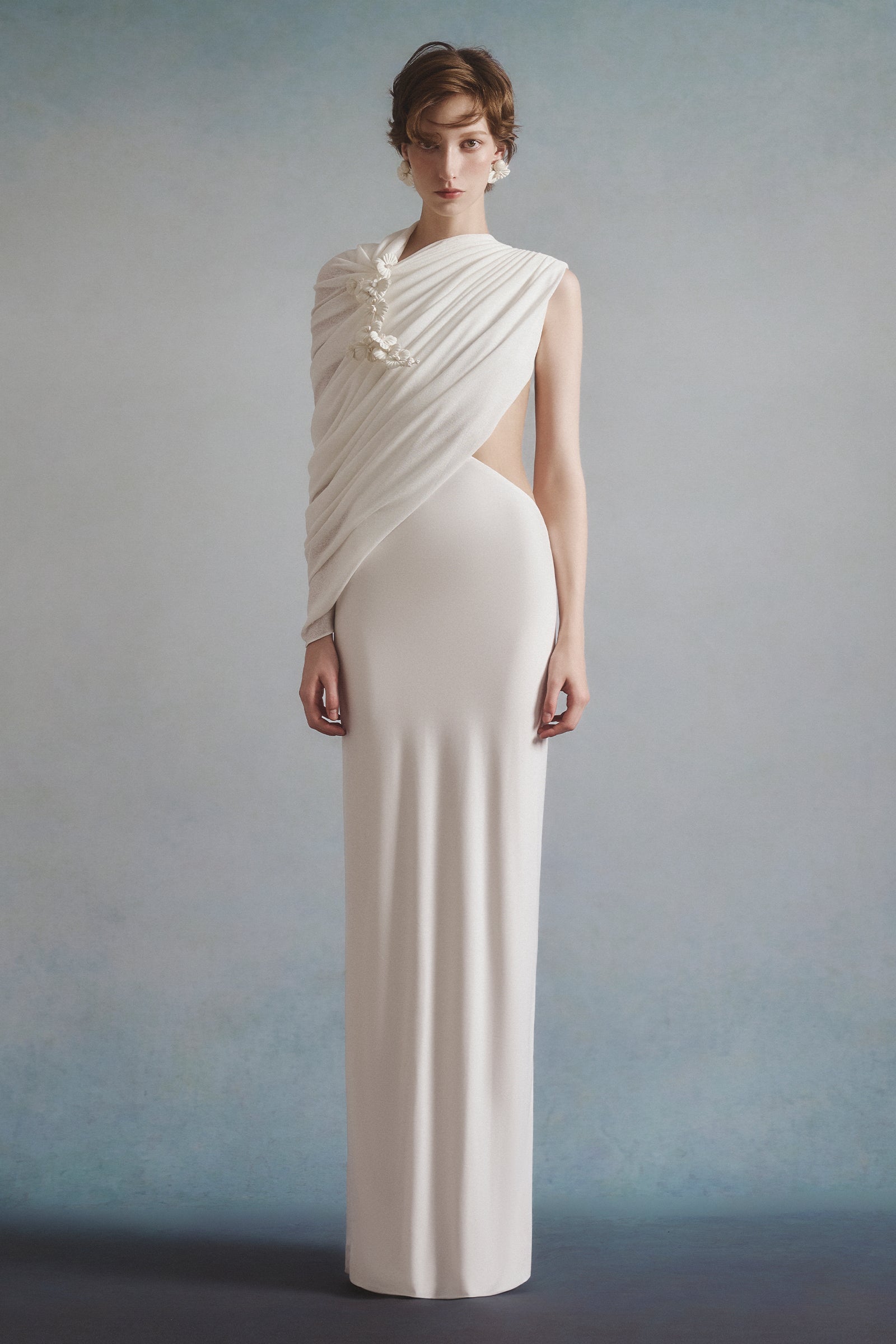 Poise Asymmetric Neck Maxi Dress