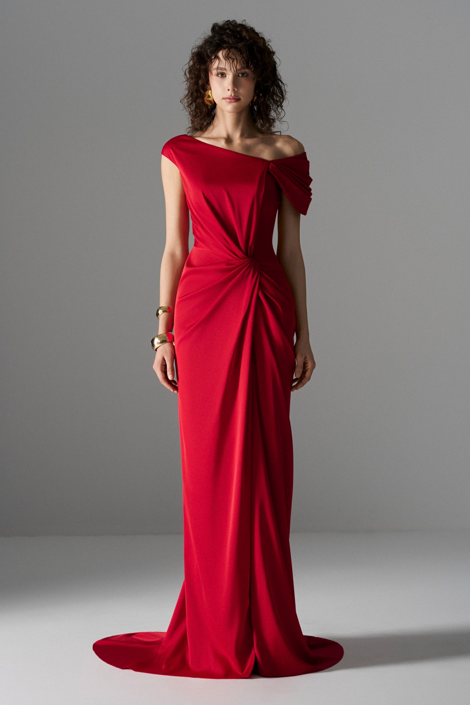 Scarlet Draped Maxi Dress