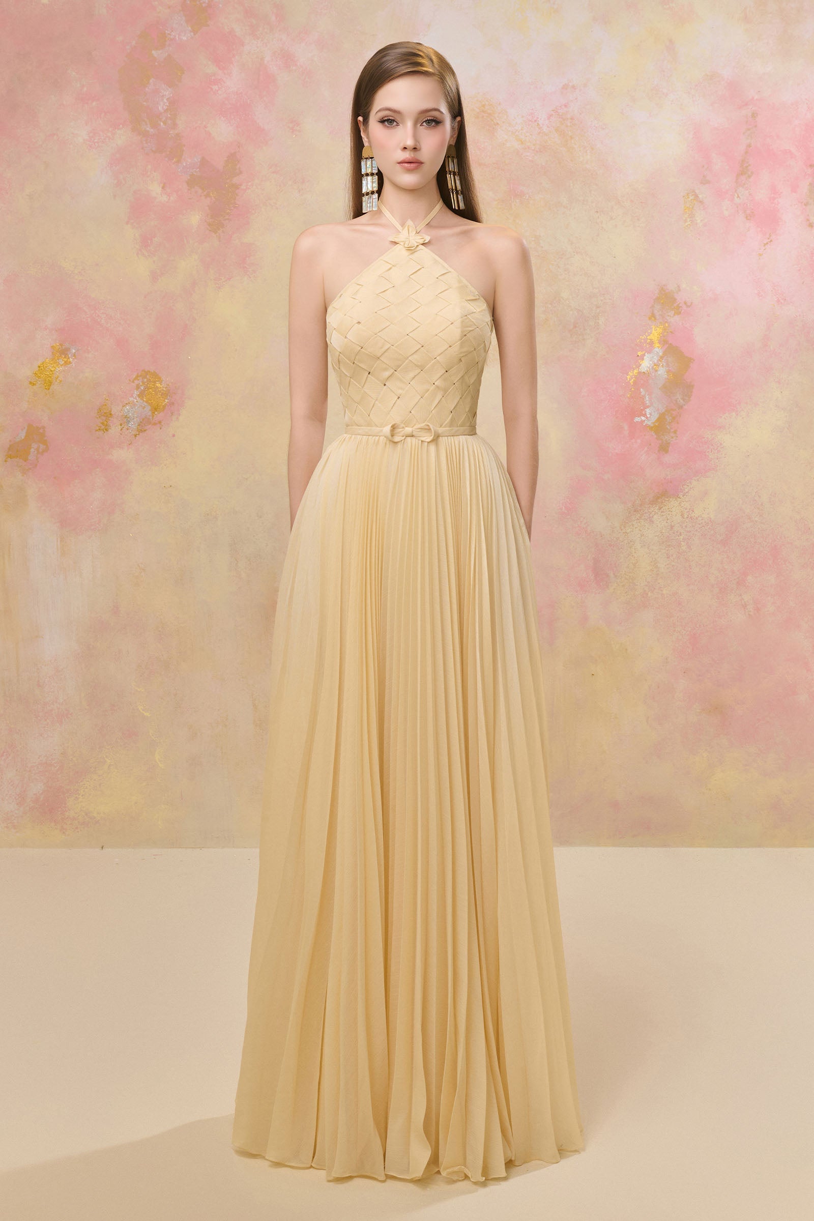 Yune Pleated Maxi Dress