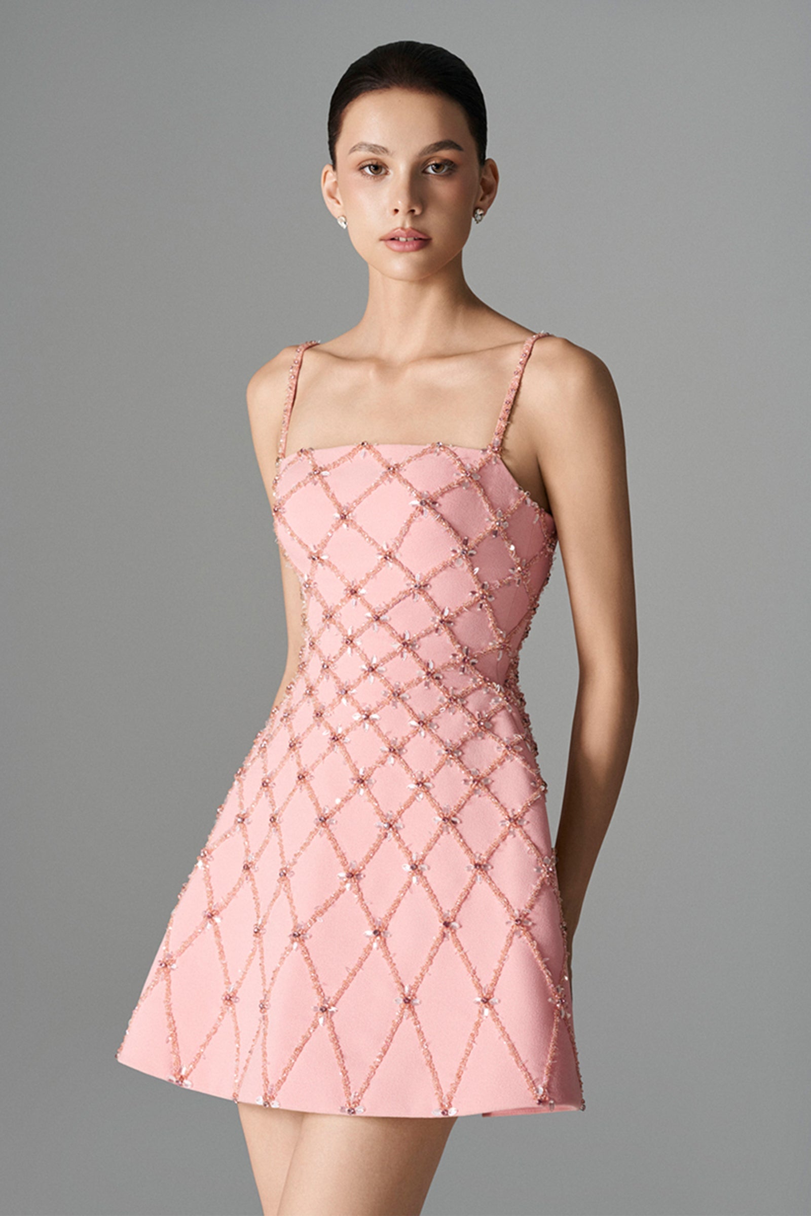 Rose Bead Mini Dress