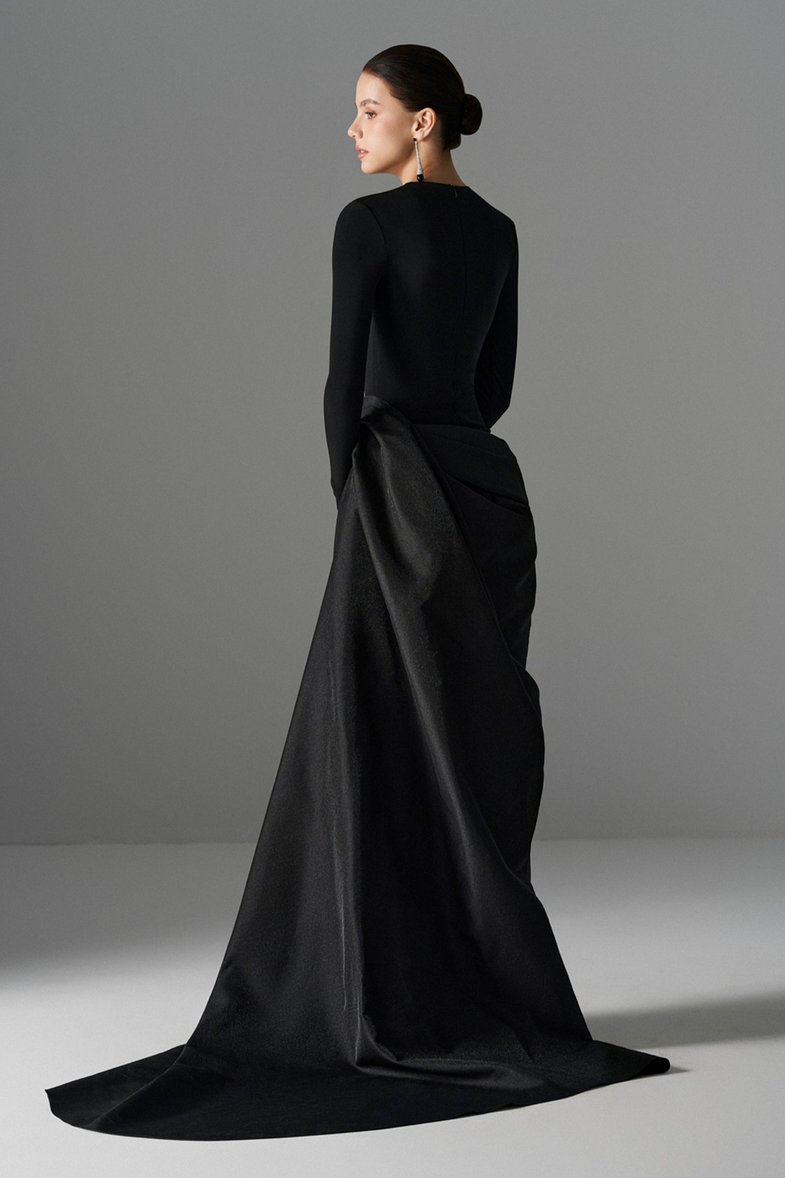 Serpentine Draped Maxi Dress