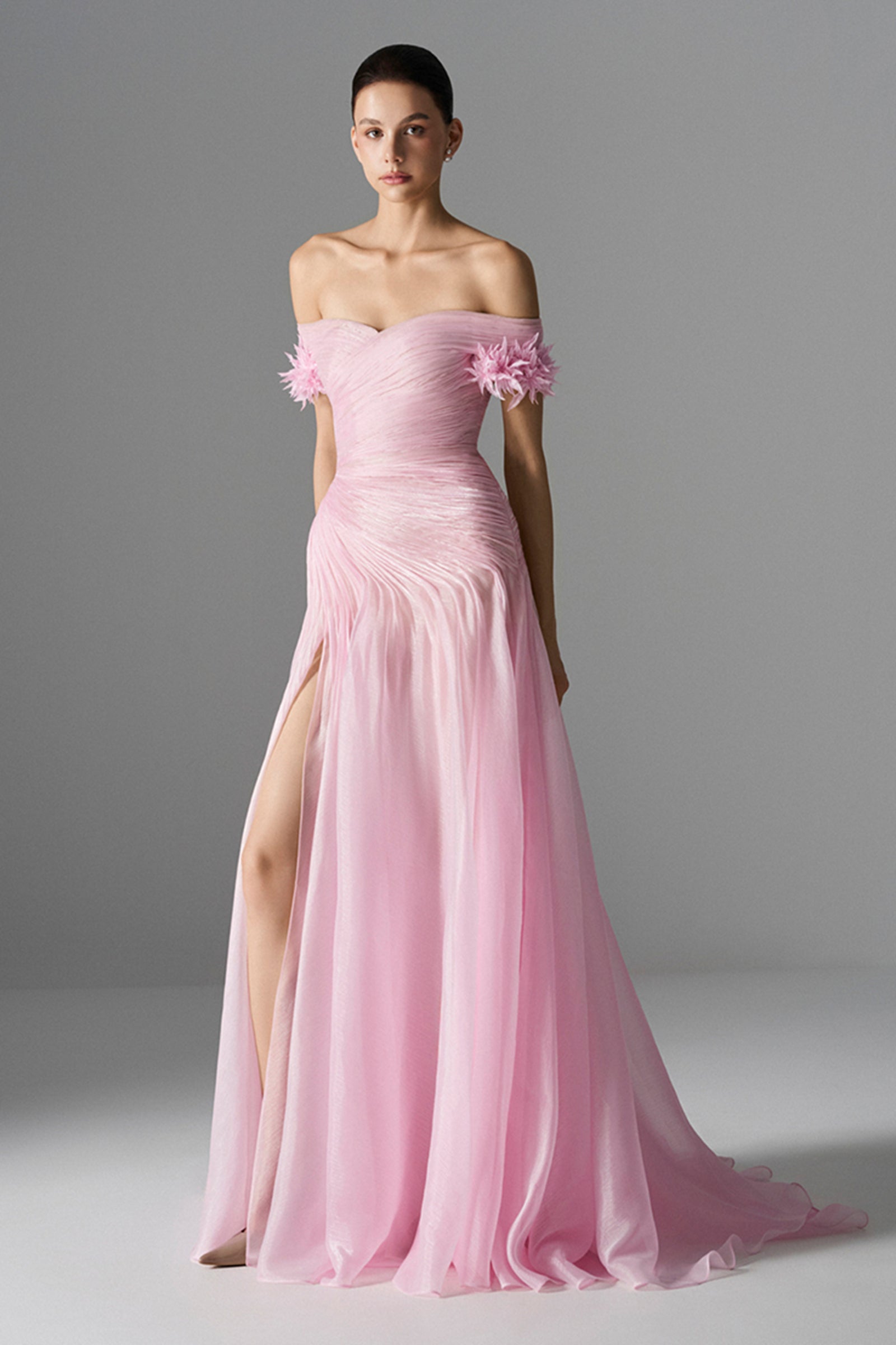Efflorescence Ruched Maxi Dress