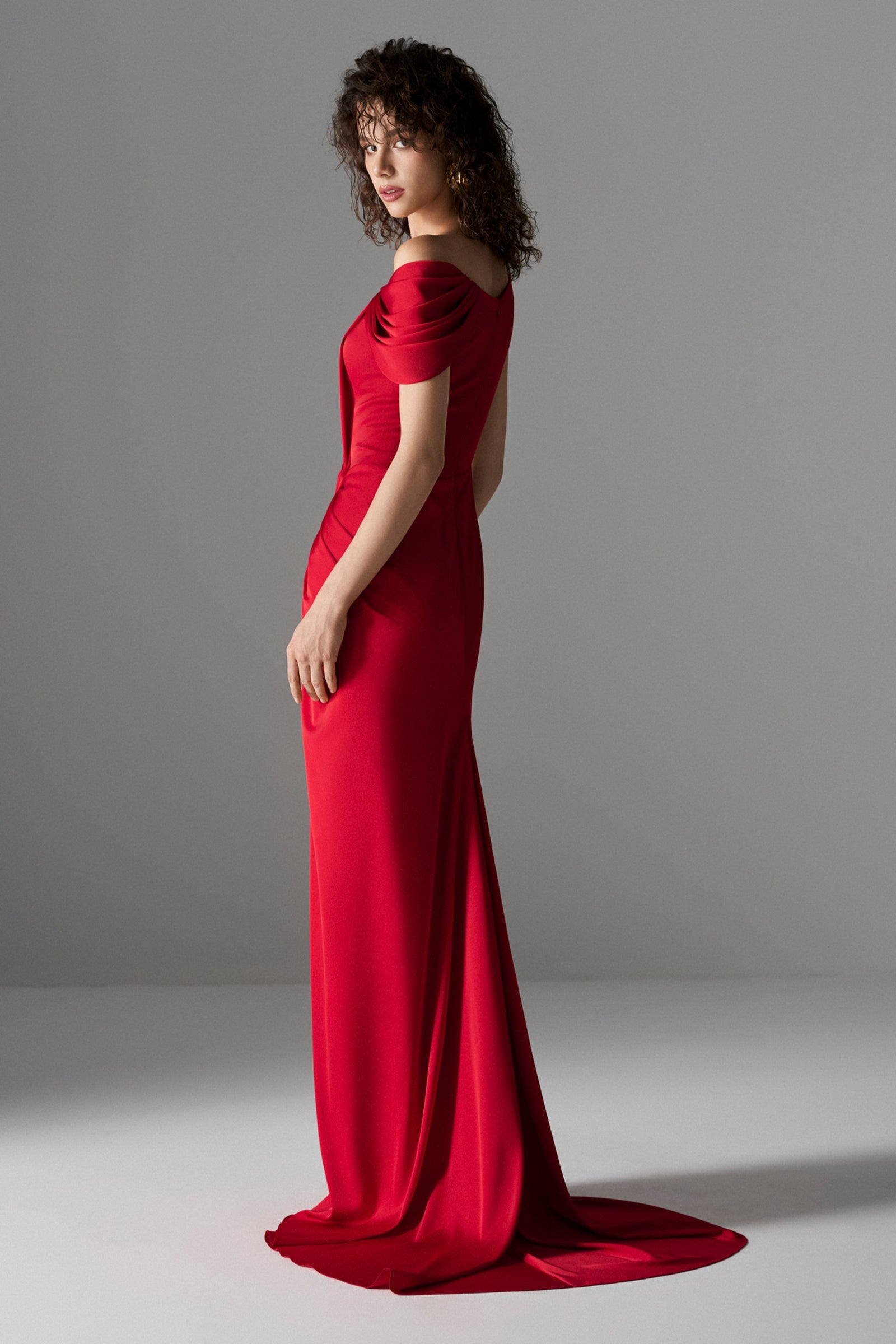 Scarlet Draped Maxi Dress