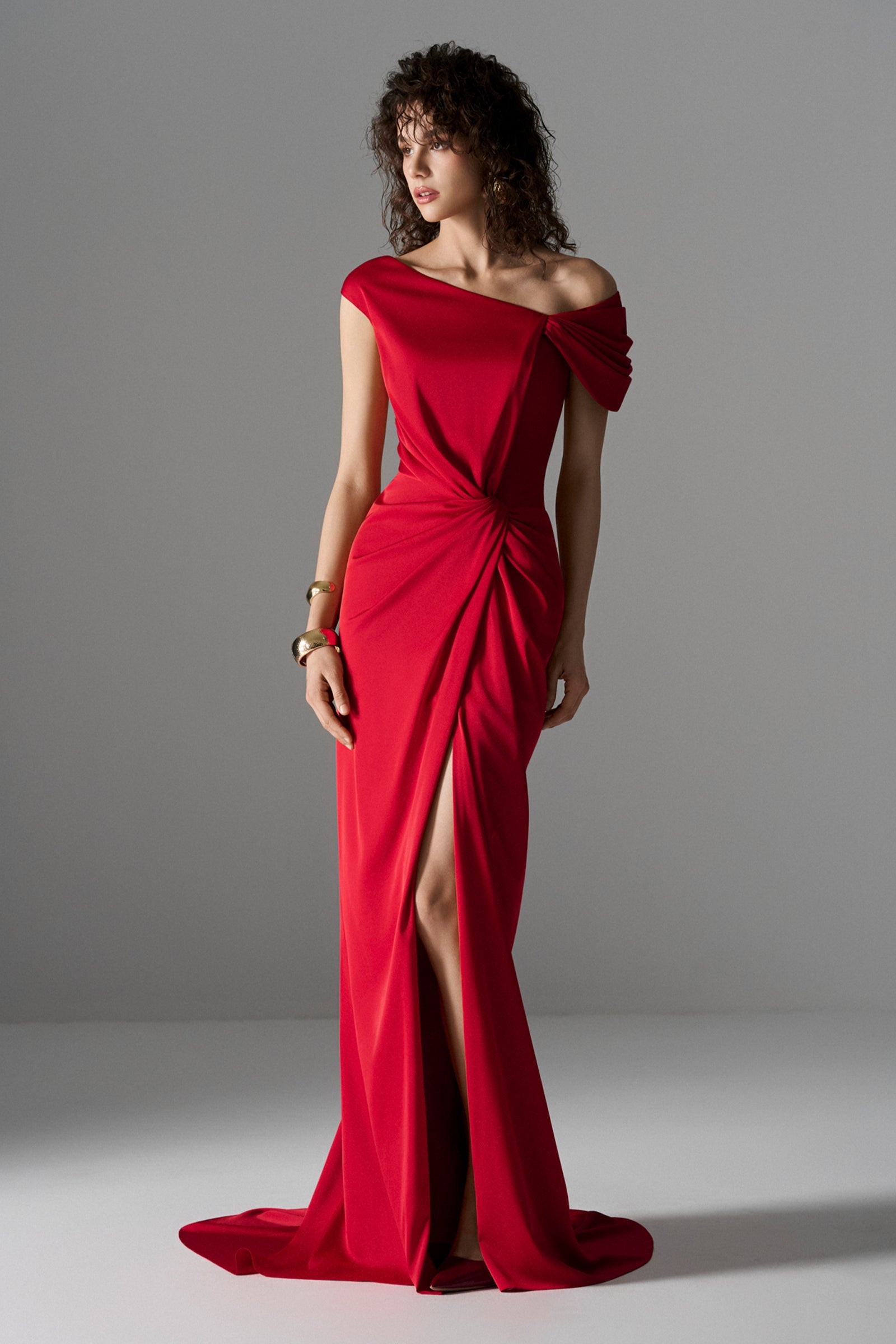 Scarlet Draped Maxi Dress