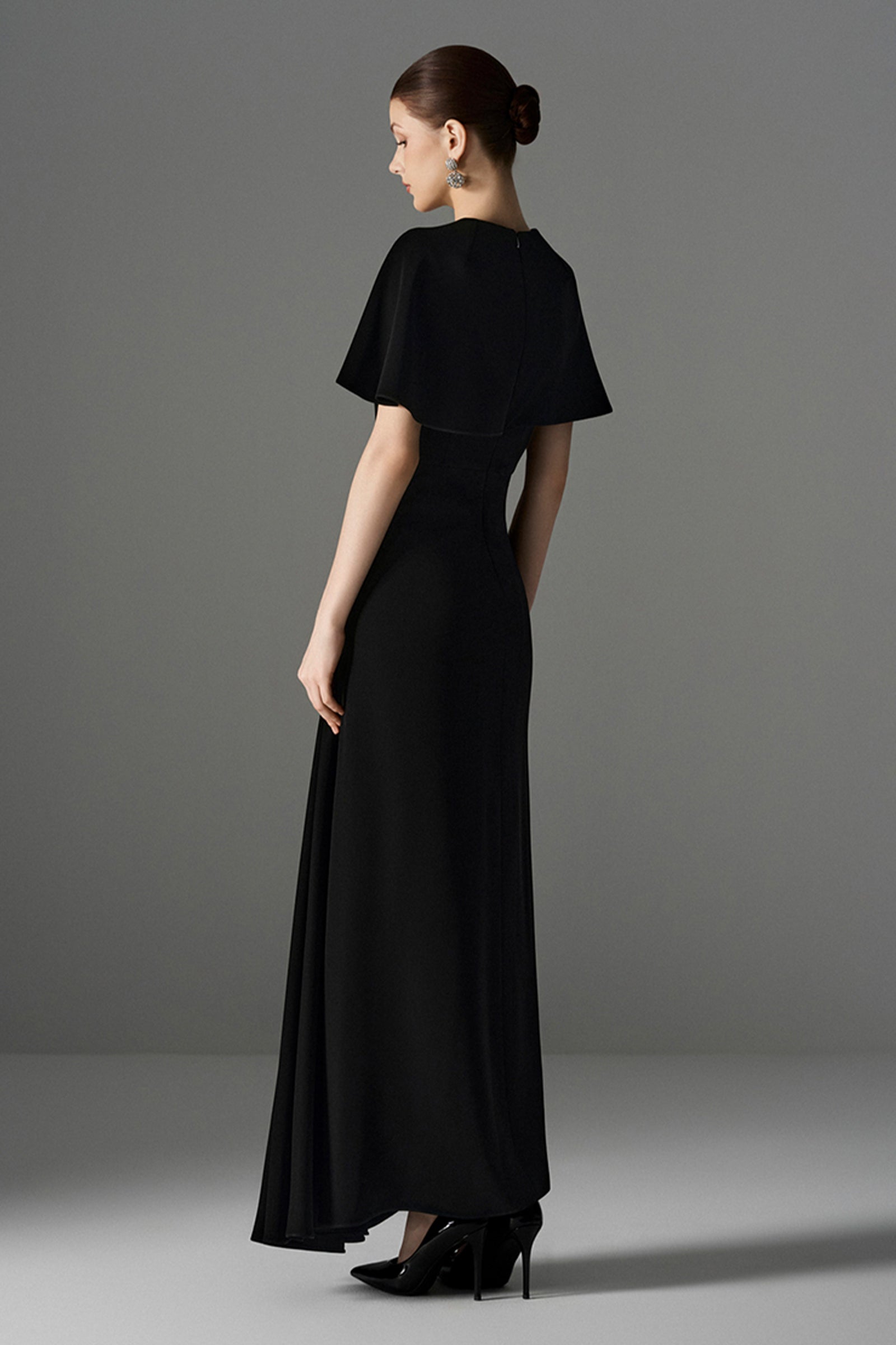 Starlight Cape Sleeve Maxi Dress