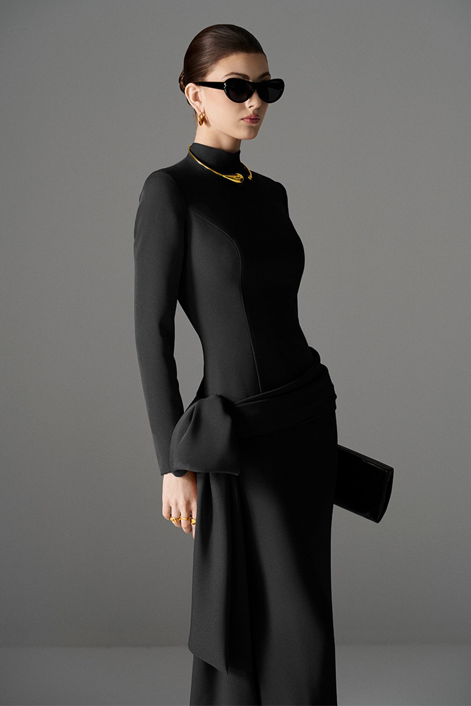 Scarletta High Neck Midi Dress